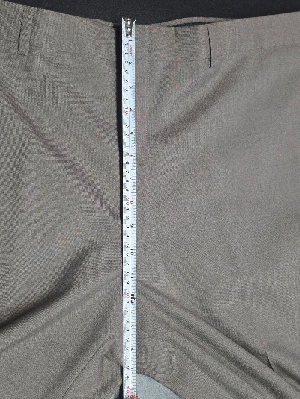 Brooks Brothers Brooks-Blend Dress Pants Mens 40x30 Beige Flat Front Made In USA